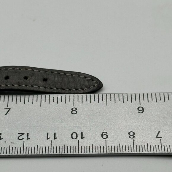 Vintage Fossil Collectors Club Watch Women Two Tone Gray Leather Band Works 8.5" - Picture 11 of 13